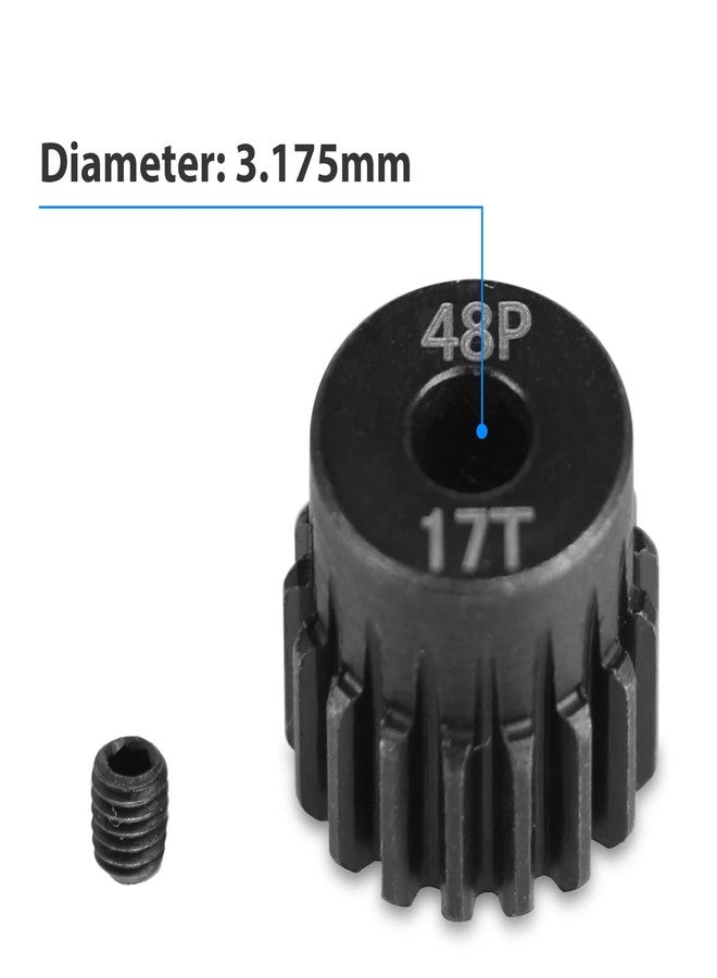 AIMROCK 5-Pack 48P RC Motor Pinion Gears Set: 13T 14T 15T 16T 17T Upgrade Parts for 1/10 RC Car 3.175mm Shaft Motor - Image 3
